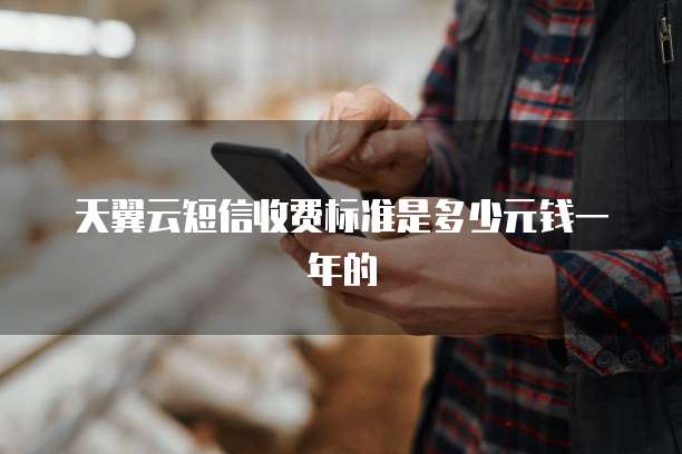 天翼云短信收费标准是多少元钱一年的