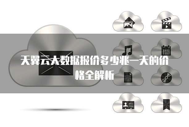 天翼云大数据报价多少兆一天的价格全解析