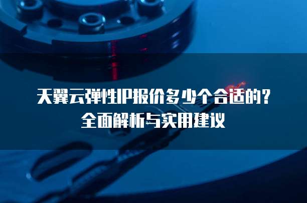 天翼云弹性IP报价多少个合适的?全面解析与实用建议