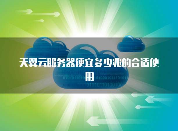 天翼云服务器便宜多少兆的合适使用