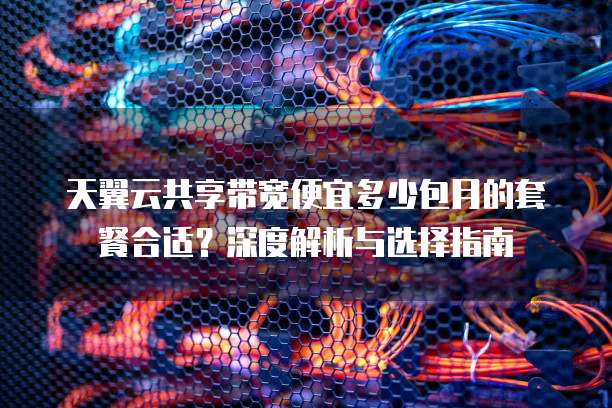 天翼云共享带宽便宜多少包月的套餐合适？深度解析与选择指南