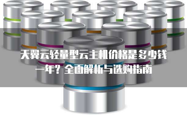 天翼云轻量型云主机价格是多少钱一年?全面解析与选购指南