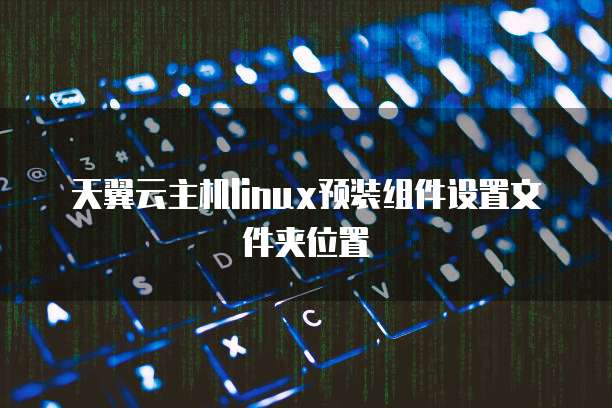 天翼云主机linux预装组件设置文件夹位置