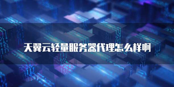天翼云轻量服务器代理怎么样啊
