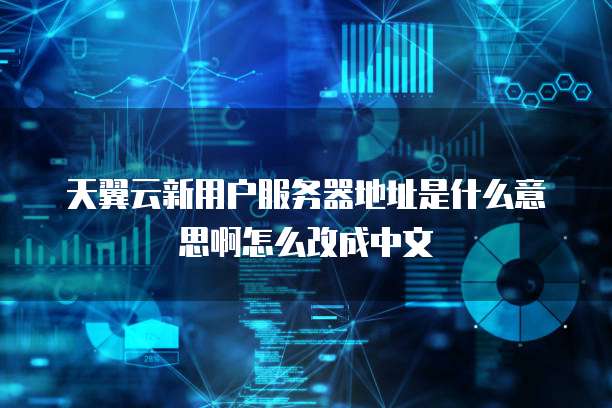 天翼云新用户服务器地址是什么意思啊怎么改成中文
