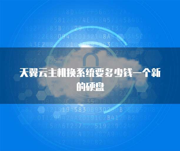 天翼云主机换系统要多少钱一个新的硬盘