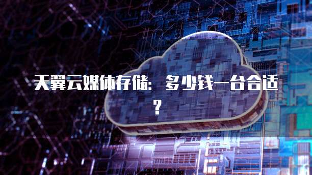 天翼云媒体存储:多少钱一台合适?