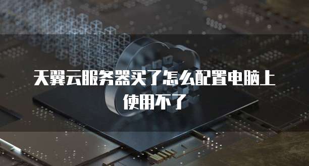 天翼云服务器买了怎么配置电脑上使用不了