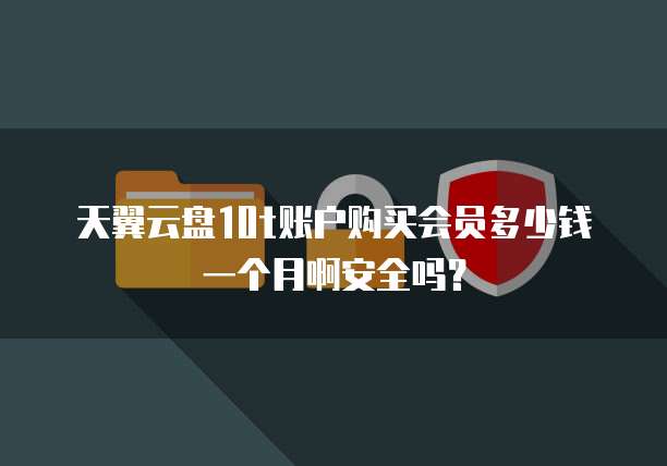 天翼云盘10t账户购买会员多少钱一个月啊安全吗?