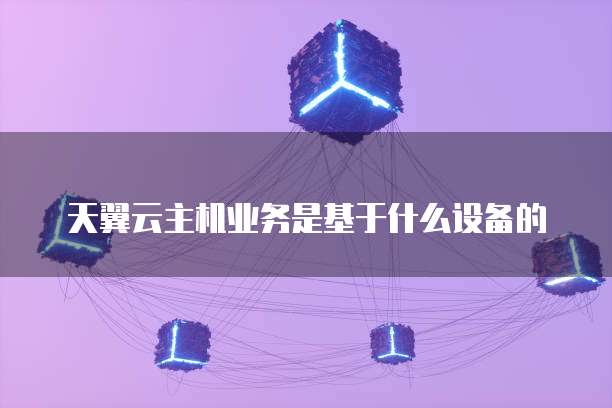 天翼云主机业务是基于什么设备的