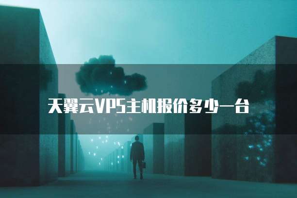 天翼云VPS主机报价多少一台