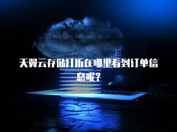 天翼云存储打折在哪里看到订单信息呢？