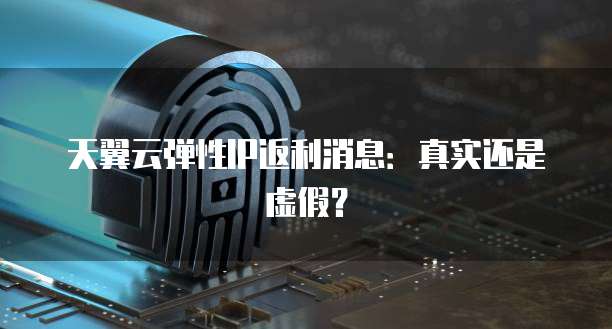 天翼云弹性IP返利消息:真实还是虚假?