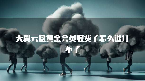 天翼云盘黄金会员收费了怎么退订不了