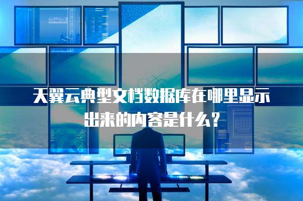 天翼云典型文档数据库在哪里显示出来的内容是什么?