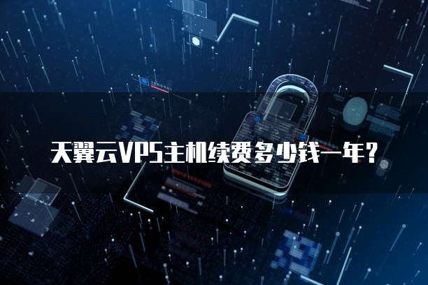天翼云VPS主机续费多少钱一年?