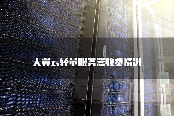 天翼云轻量服务器收费情况
