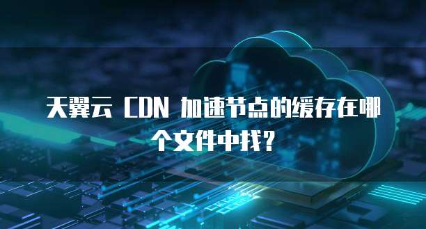 天翼云 CDN 加速节点的缓存在哪个文件中找?