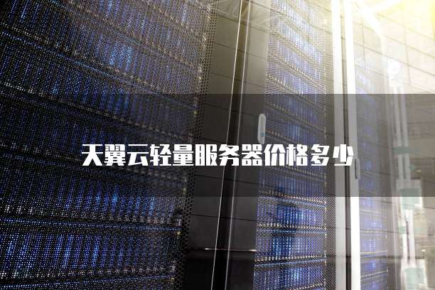 天翼云轻量服务器价格多少