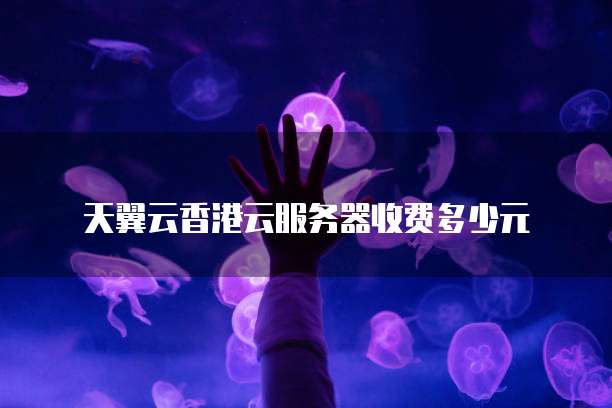 天翼云香港云服务器收费多少元