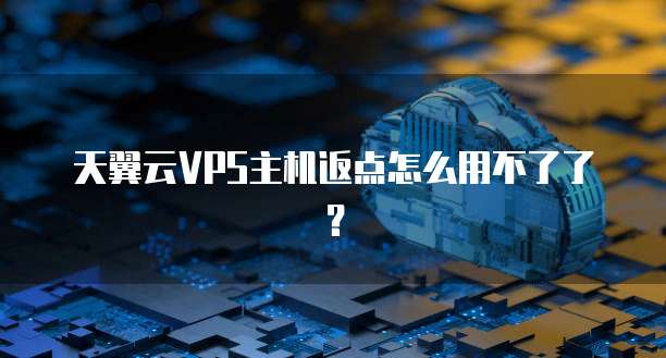 天翼云VPS主机返点怎么用不了了?