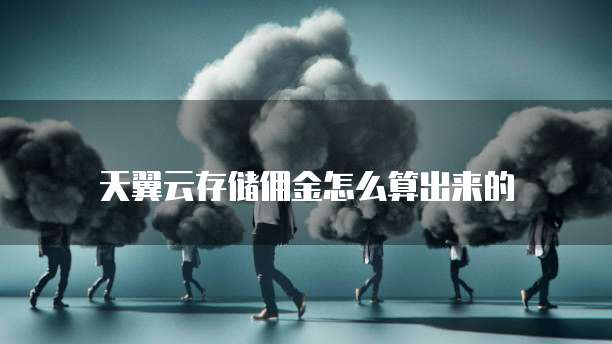 天翼云存储佣金怎么算出来的
