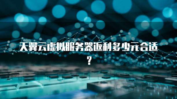 天翼云虚拟服务器返利多少元合适?