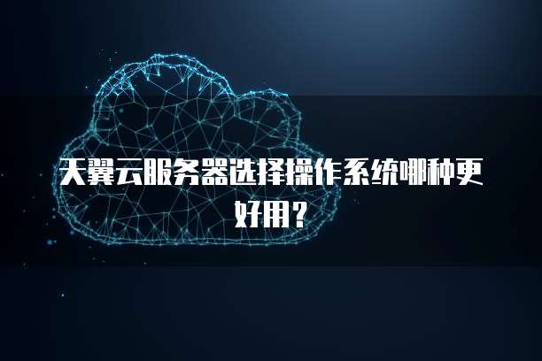 天翼云服务器选择操作系统哪种更好用?