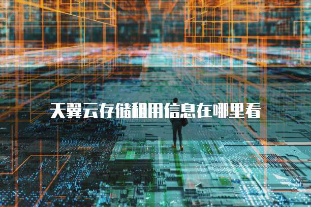 天翼云存储租用信息在哪里看
