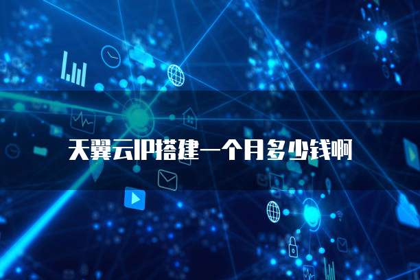 天翼云IP搭建一个月多少钱啊