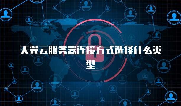 天翼云服务器连接方式选择什么类型