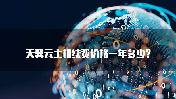 天翼云主机续费价格一年多少?