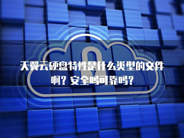 天翼云硬盘特性是什么类型的文件啊？安全吗可靠吗？