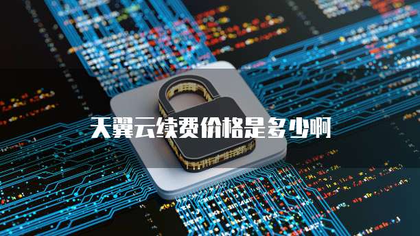 天翼云续费价格是多少啊