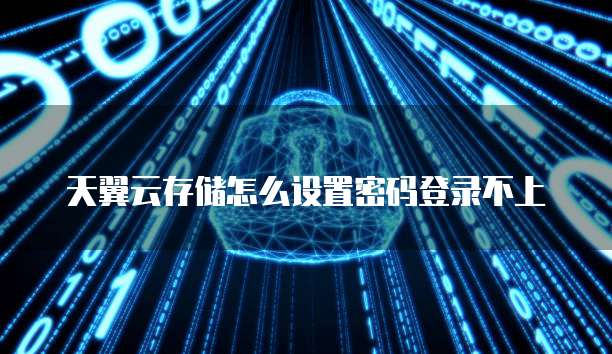 天翼云存储怎么设置密码登录不上