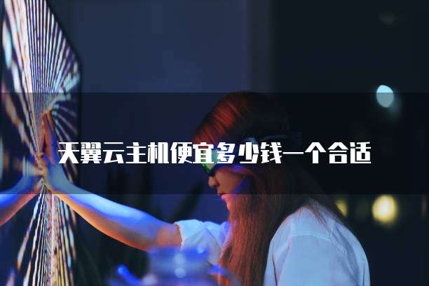 天翼云主机便宜多少钱一个合适