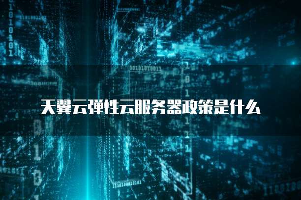 天翼云弹性云服务器政策是什么