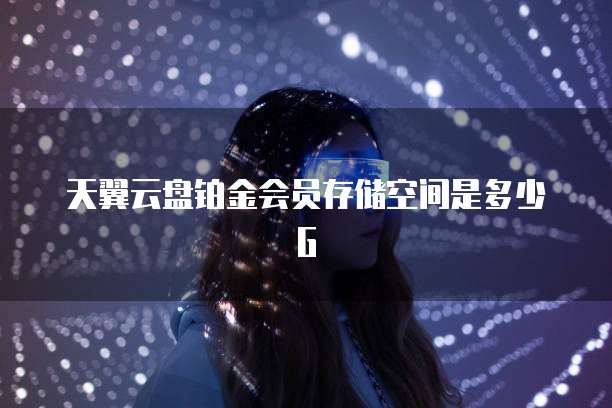 天翼云盘铂金会员存储空间是多少G