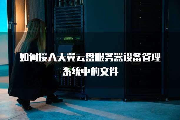如何接入天翼云盘服务器设备管理系统中的文件