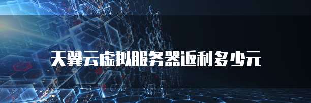 天翼云虚拟服务器返利多少元