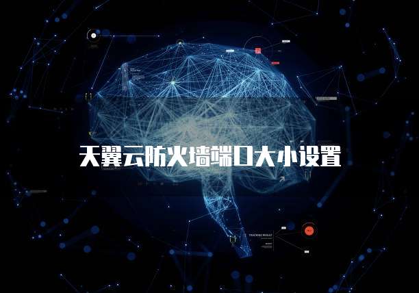 天翼云防火墙端口大小设置