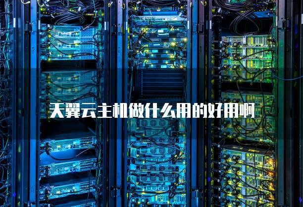天翼云主机做什么用的好用啊