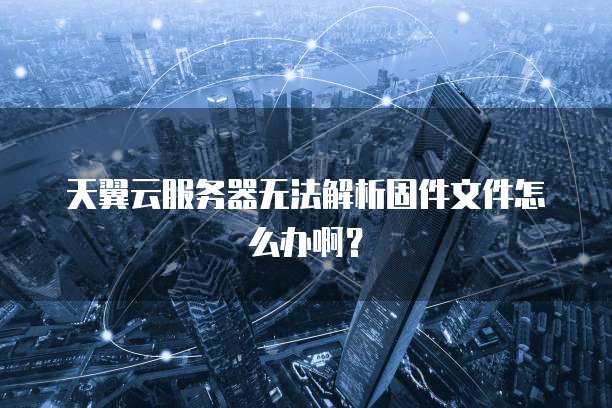 天翼云服务器无法解析固件文件怎么办啊?