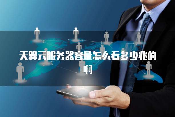 天翼云服务器容量怎么看多少兆的啊