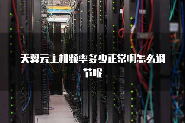 天翼云主机频率多少正常啊怎么调节呢