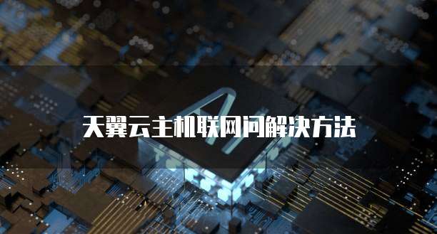 天翼云主机联网问解决方法