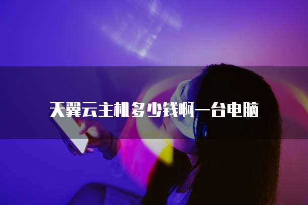 天翼云主机多少钱啊一台电脑