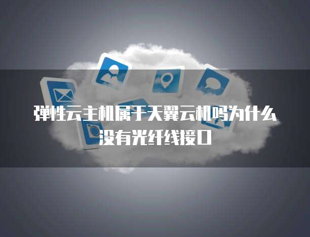 弹性云主机属于天翼云机吗为什么没有光纤线接口