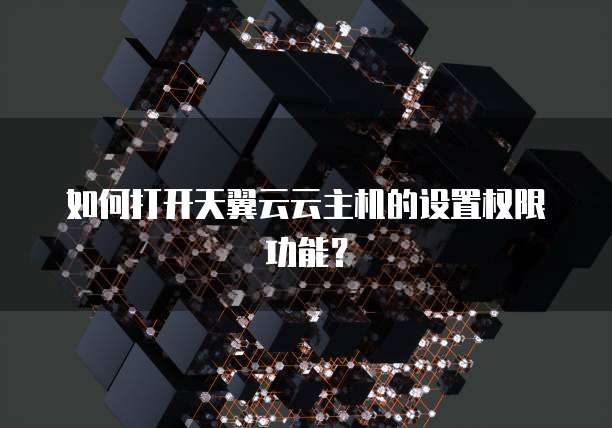 如何打开天翼云云主机的设置权限功能?