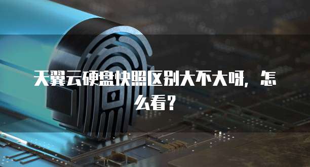 天翼云硬盘快照区别大不大呀,怎么看?